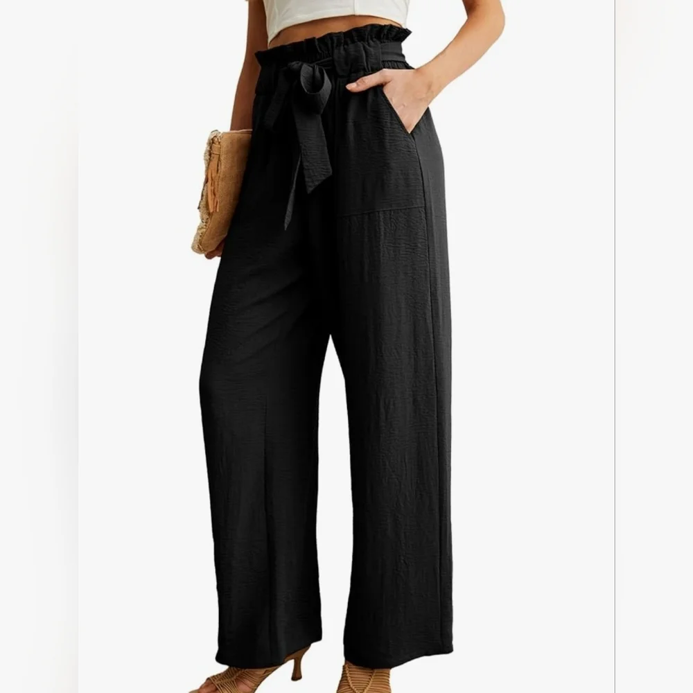 New Black Wide Leg Pants, NWT, Sz. Medium - Picture 10 of 10